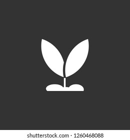 sprout icon vector. sprout sign on black background. sprout icon for web and app