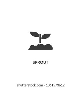 sprout icon vector. sprout sign on white background. sprout icon for web and app