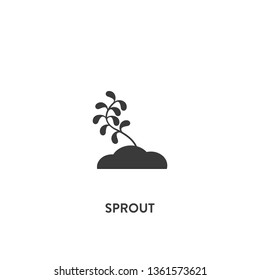 sprout icon vector. sprout sign on white background. sprout icon for web and app
