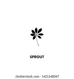sprout icon vector. sprout sign on white background. sprout icon for web and app