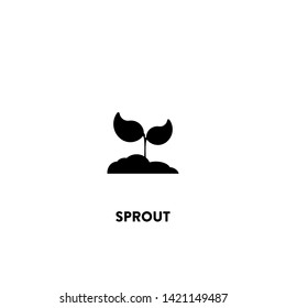sprout icon vector. sprout sign on white background. sprout icon for web and app