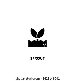 sprout icon vector. sprout sign on white background. sprout icon for web and app
