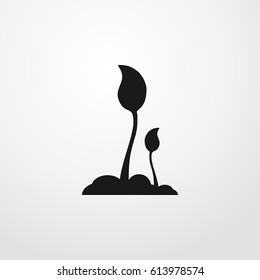 sprout icon. vector sign symbol on white background