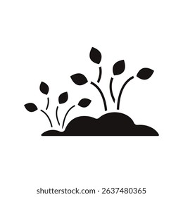 sprout icons isolated on White Background. Flat style design