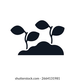 Spross-Symbole einzeln auf weißem Hintergrund. Flaches Design