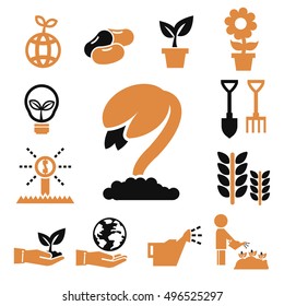 sprout icons set