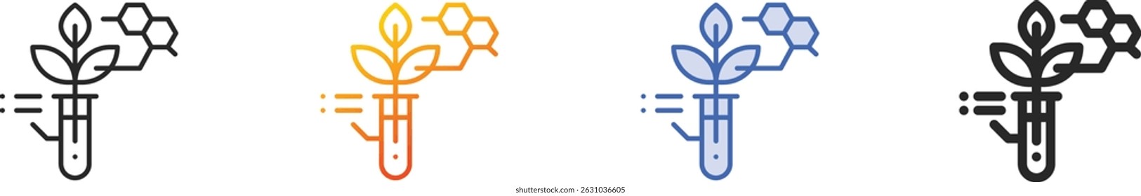 sprout icon.Thin Linear, Gradient, Blue Stroke and bold Style Design Isolated On White Background