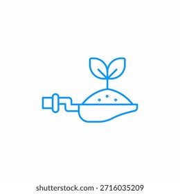 Sistema de riego de brotes Icono signo Vector