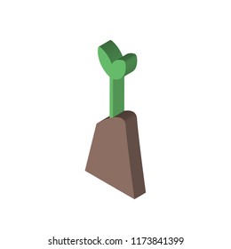 Sprout isometric left top view 3D icon