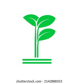 sprout leaf logo design template