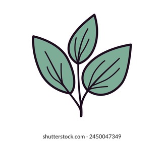 Sprout with leaf vector icon. Plant symbol of nature and environment.