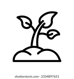 gráfico vectorial de ilustración de icono de línea de brote. Ilustración de elemento simple gráfico vectorial, adecuado para aplicaciones, sitios web y presentaciones aisladas en fondo blanco