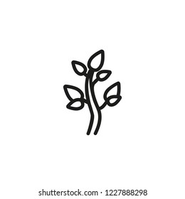 Sprout line icon. Tree, plant, flower. Gardening concept. Vector illustration can be used for topics like gardening, conservation, nature