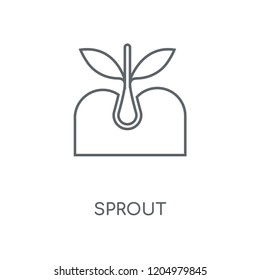 Sprout linear icon. Sprout concept stroke symbol design. Thin graphic elements vector illustration, outline pattern on a white background, eps 10.