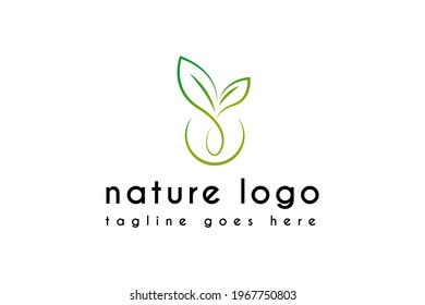 sprout logo design vector inspiration