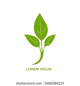 Sprout Logo Isolated White background. Vector Illustration.