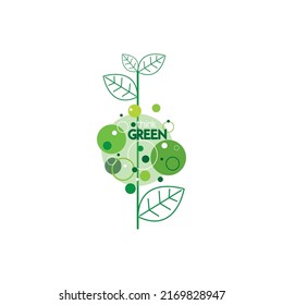 Sprout logo template design. Vegan symbol, eco logo. Leaf and natural logo concept.