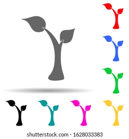 sprout multi color style icon. Simple glyph, flat vector of ecology icons for ui and ux, website or mobile application