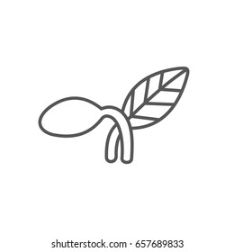  Sprout new life vector logo