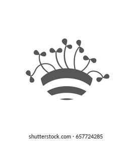Sprout new life vector logo