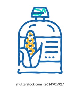 sprout organic baby food doodle icon sketch vector. sprout organic baby food sign. isolated symbol illustration