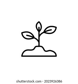 sprout organic icon line style vector