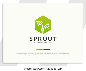 Sprout plant agriculture symbol logo