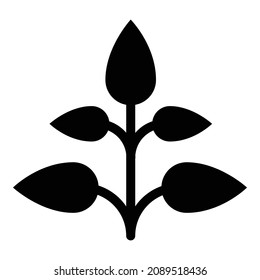 Sprout Plant Flat Icon Isolated On White Background