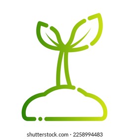 sprout plant growth leaf nature earth eco ecology icon