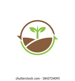 Sprout plant icon design template vector isolated
