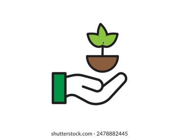 Sprout plant icon design template isolated illustration