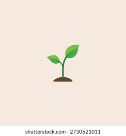 Sprout of plant icon flat vector design.