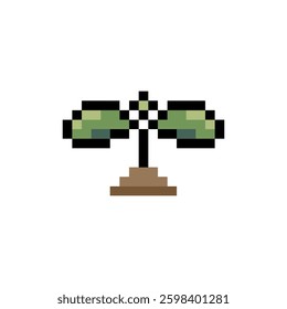 sprout plant retro pixel art