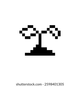 sprout plant retro pixel art
