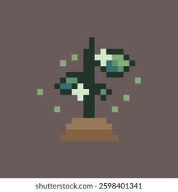 sprout plant retro pixel art