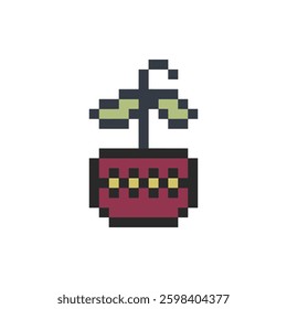 sprout plant retro pixel art