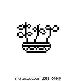 sprout plant retro pixel art