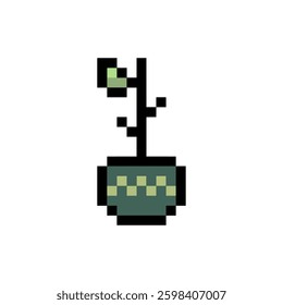 sprout plant retro pixel art