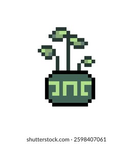 sprout plant retro pixel art