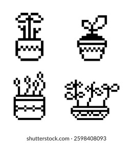 sprout plant retro pixel art