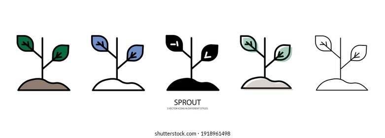 sprout plant vector type icon