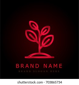Sprout red chromium metallic logo