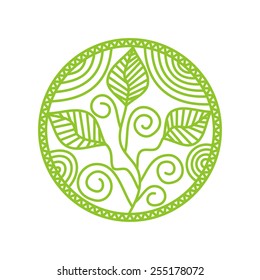 Sprout round pattern design element vector illustration