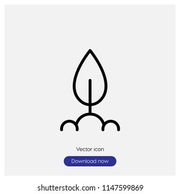 Sprout sign icon in trendy flat style isolated on grey background, modern symbol vector illustration for web