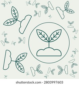 Sprout trendy vector illustration in flat style beauteous background.eps