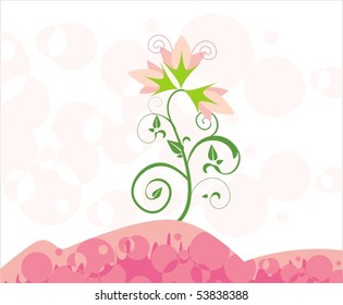 The sprout. Vector.