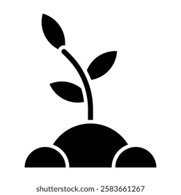 Sprout Vector Glyph Icon Vector Design