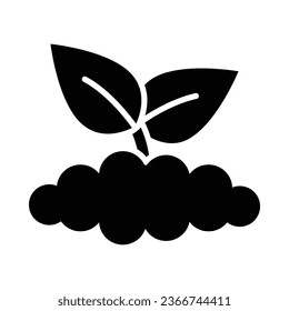 Sprout Vector Glyph Icon For Personal And Commercial Use.

