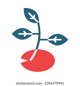 Sprout Vector Glyph Two Color Icons For Personal And Commercial Use.
