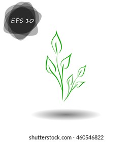 Sprout vector icon.